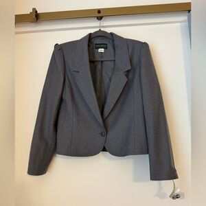 Vintage NWT Women’s Grey Sakowitz 100% Wool Blazer- Size 12